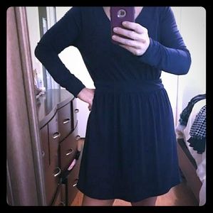 Charming Charlie long sleeve navy dress